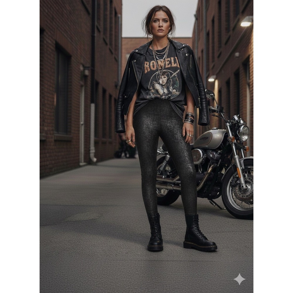 Seven For All Mankind Faux Leather Leggings whimsy goth edgy punk runway glam